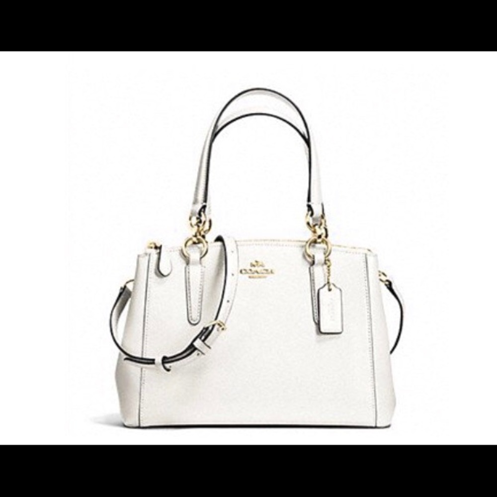 Coach Christie carryall mini handbag- chalk white